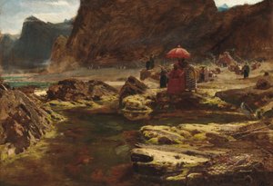 El sultán y su campamento junto al lago encantado de Albert Goodwin